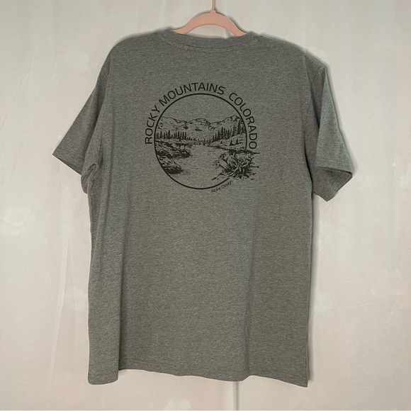 Alpine Design Men's short Sleeve Graphic T-Shirt size Large organic grey - Picture 3 of 6